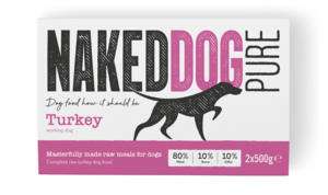 NakedDog Raw Dog Food - Turkey PURE
